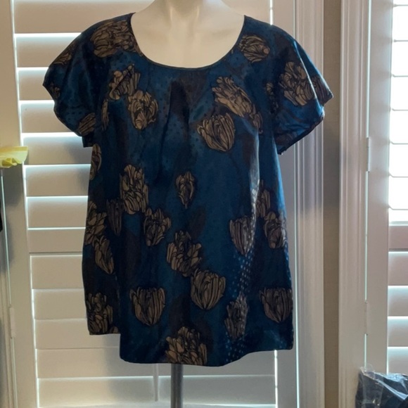 Lane Bryant Blue Flutter Sleeve Blouse - Picture 1 of 7
